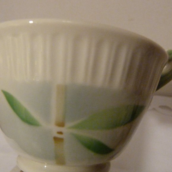 SYRACUSE China Made in USA "Shelledge Bamboo" Sugar Bowl With Lid - Picture 6 of 11